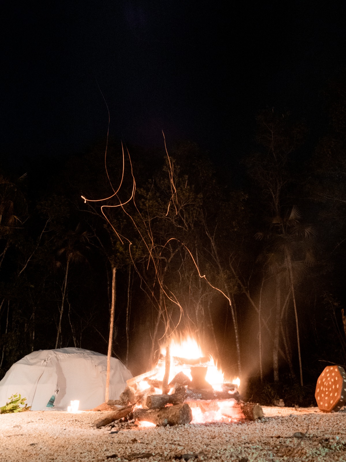 Jungle fire ceremony at Casa Arkaana